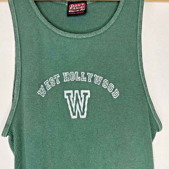 West Hollywood Green XL Tee youth tank summer pool y2k - Picture 2 of 4